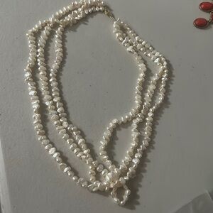 Water pearl necklace 14k